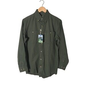 Backpacker Shirt Men's Size Small Green 100% Cotton Button Up